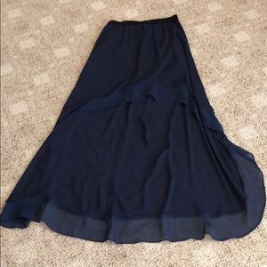 Bcbg asymmetrical polyester skirt.